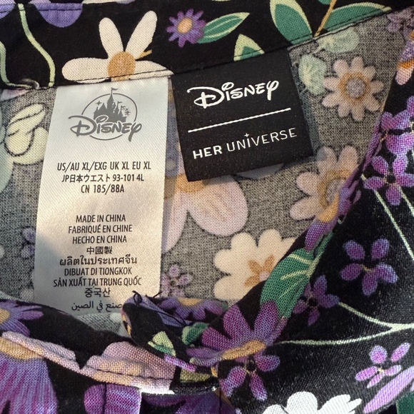 Her Universe Disney Floral Button Down Shirt - Picture 5 of 9